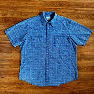 Vintage Wrangler Mens Pearl Snap Button Up Shirt